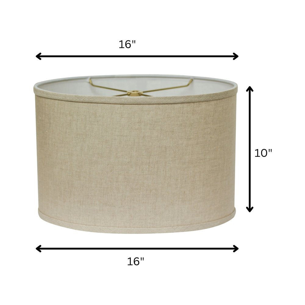 Dark Brown Linen Oval Lamp Shade