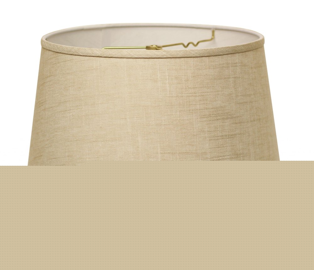 16" Light Wheat Rounded Empire Slanted Linen Lampshade
