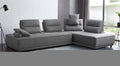 Gray Fabric L Shaped Two Piece Sofa and Chaise Sectional