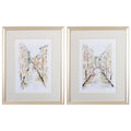 Set of Two Brown Streets of Venice Framed Art