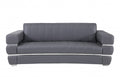 89" Camel Italian Leather Sofa With Silver Legs