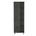 20" Gray Wood Accent Cabinet With Single Door