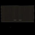 39" Black and White Wood Wall Mounted Accent Cabinet With Two Doors
