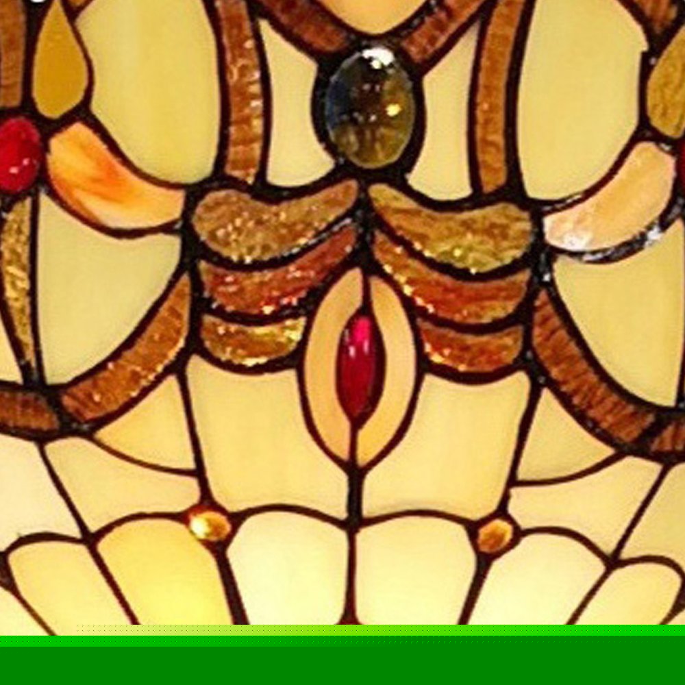 62" Beige Torchiere Floor Lamp With Red And White Flowers Glass Dome Shade