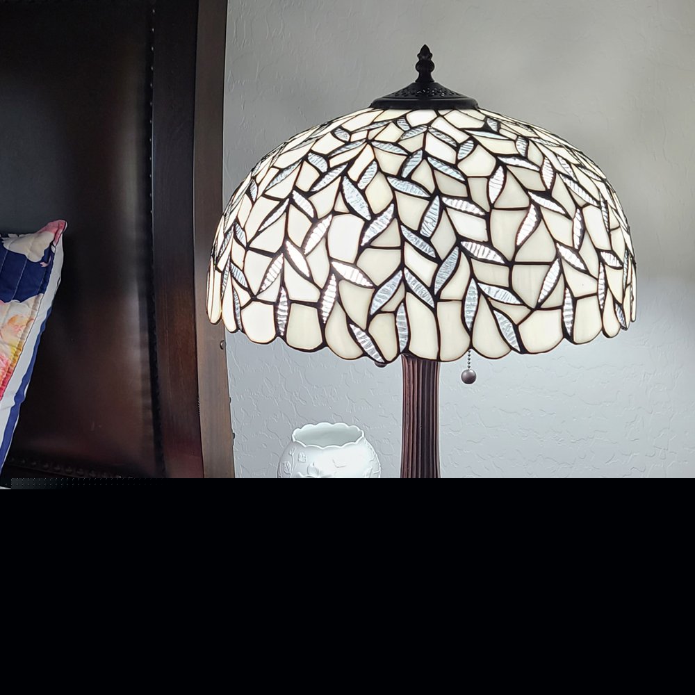 23" Dark Brown Metal Two Light Candlestick Table Lamp With White Shade
