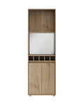 23" Oak Wood Bar Cabinet With Two Doors