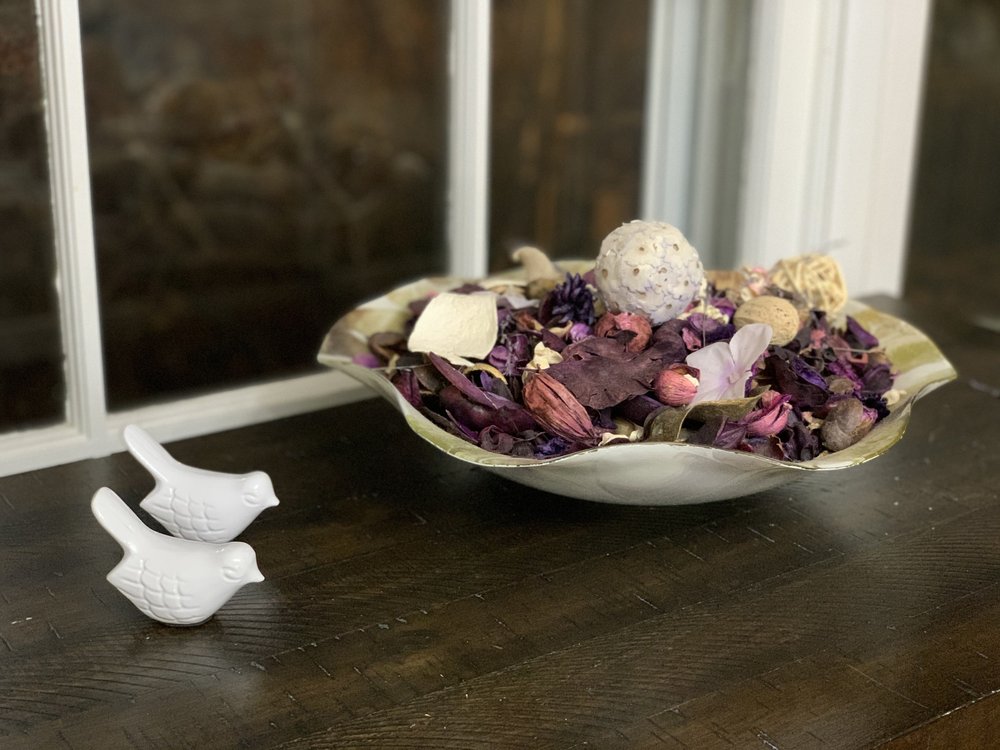 Set of Two White Metal Bird Tabletop Sculpture