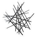 29" X 27" Black Metal Novelty Abstract Hanging Dimensional Sculpture