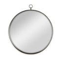 34" Gold Round Iron Framed Accent Mirror