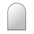 36" Black Arch Metal Framed Accent Mirror