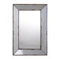 20" Silver Framed Antiqued Accent Mirror
