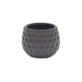 Gray Ceramic 17 Ounce Round Distressed Pot Planter