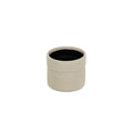 Off White Ceramic 25 Ounce Dotted Round Distressed Pot Planter
