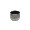 Gray Ceramic 36 Ounce Two Toned Round Distressed Pot Planter