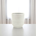 White Ceramic 15 Ounce Round Distressed Pot Planter