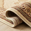 10' Beige And Ivory Oriental Runner Rug