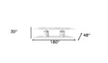 180" White Marble Double Pedestal Base Dining Table
