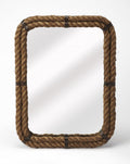 25" Brown Framed Accent Mirror