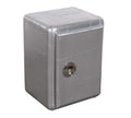 18" Silver Aluminum Standard Accent Cabinet With One Shelf