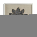 12" X 13" Black And Gold Flower Wood and Metal Wall Decor