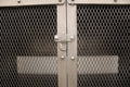 72" Dark Gray Metal Enclosed Storage TV Stand