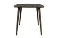 Five Piece Brown and Black Square Solid Wood Dining Set with Four Chairs