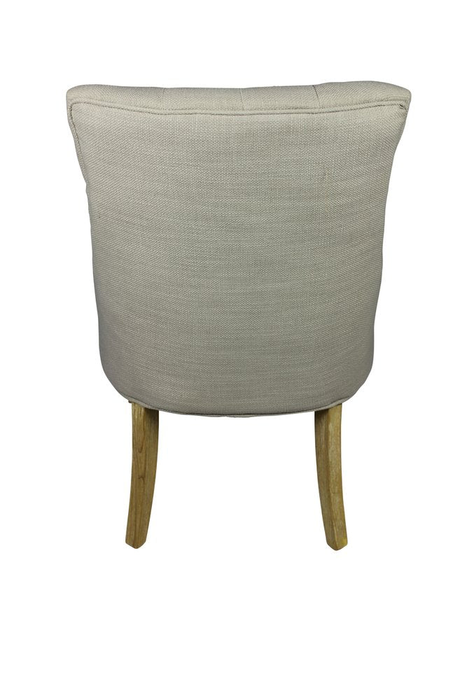 Seven Piece White Solid Wood Dining Set with Six Chairs