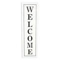 39" X 11" White and Black Welcome Metal Wall Decor