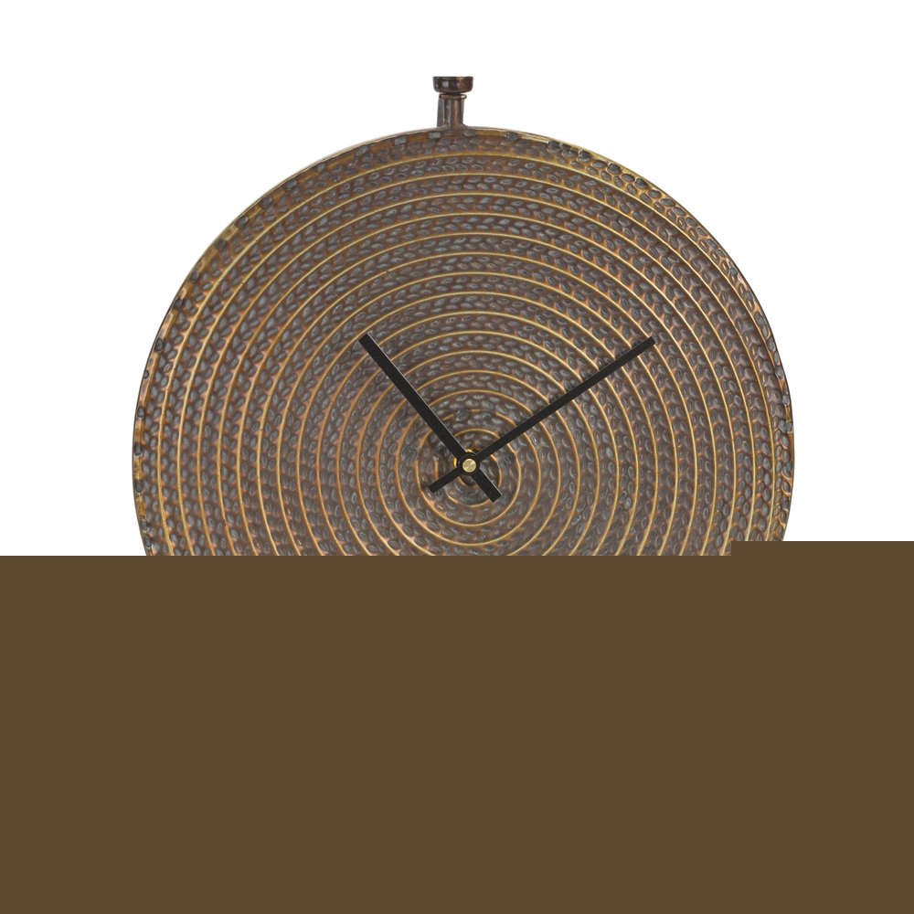 15" Circle Bronze Metal Analog Wall Clock