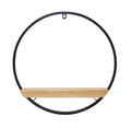 17" X 6" Brown Metal Circle Hanging Dimensional Sculpture