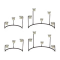 Set of Four Black Metal Centerpiece Votive Candle Holders
