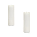 Set of Two White Flameless Pillar Candles