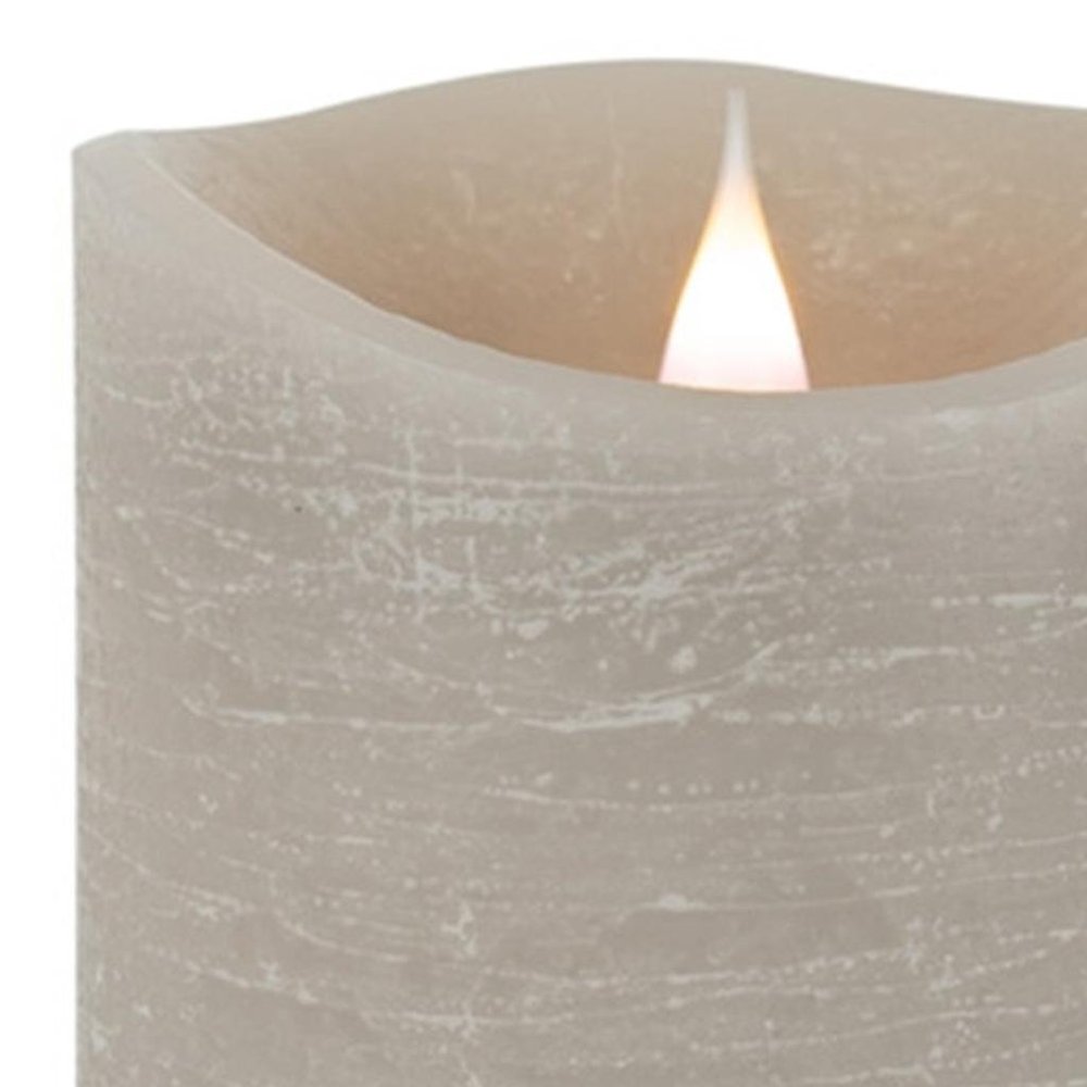 7" Gray Flameless Designer Candle