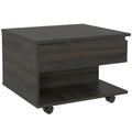 Set of Two Espresso and Black Wood Wheel Furniture Set