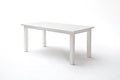 71" White Solid Wood Dining Table