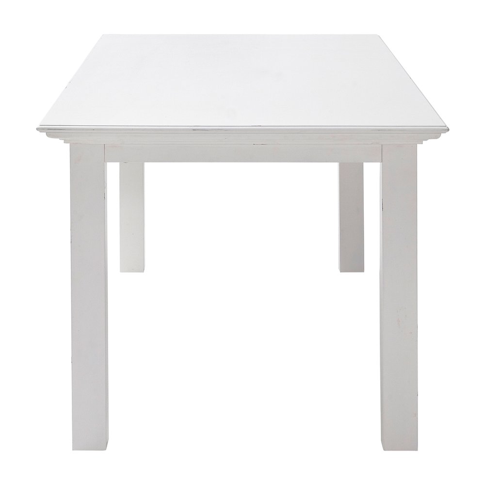 71" White Solid Wood Dining Table