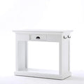 Three Piece White Solid Wood Dining Set with Two Chairs