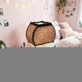 12" Brown and White Funky Leopard Pattern Novelty Table Lamp