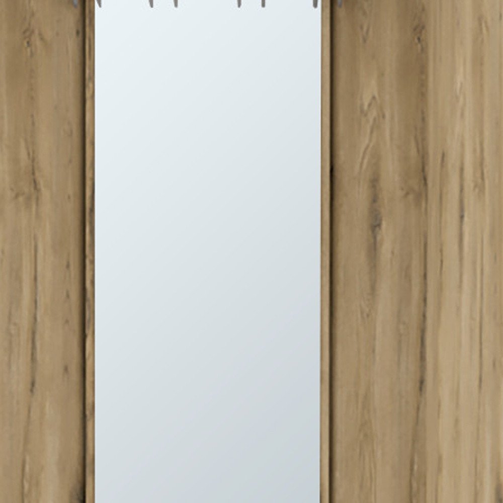 18" Natural Wood Corner Bar Cabinet
