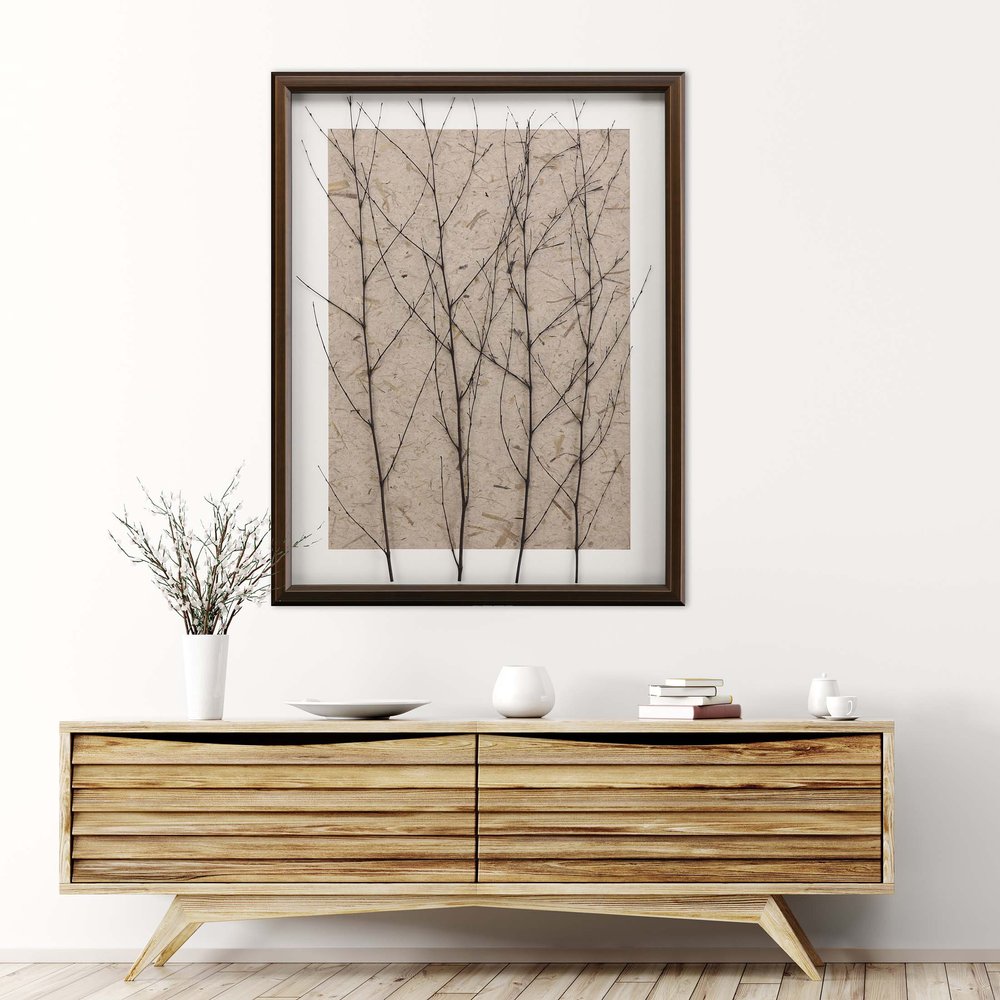 Whispering Forest Gold Framed Print Wall Art