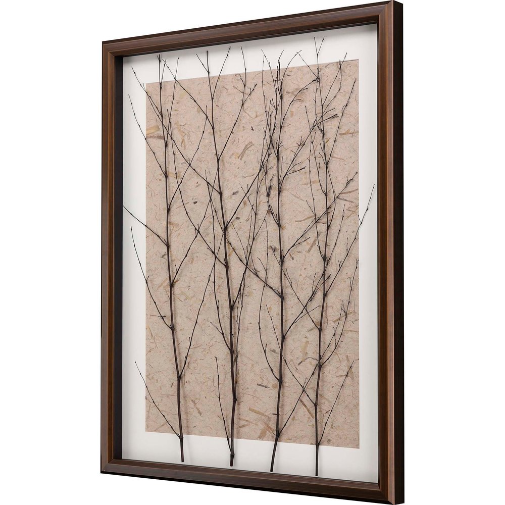 Whispering Forest Gold Framed Print Wall Art