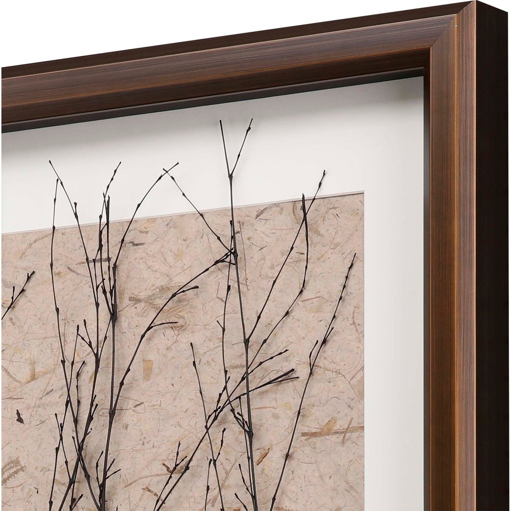Whispering Forest Gold Framed Print Wall Art