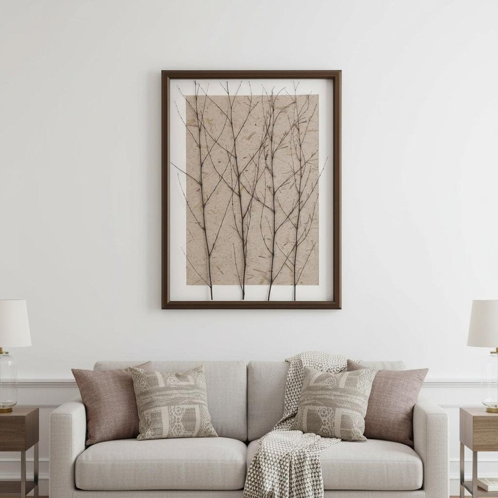 Whispering Forest Gold Framed Print Wall Art
