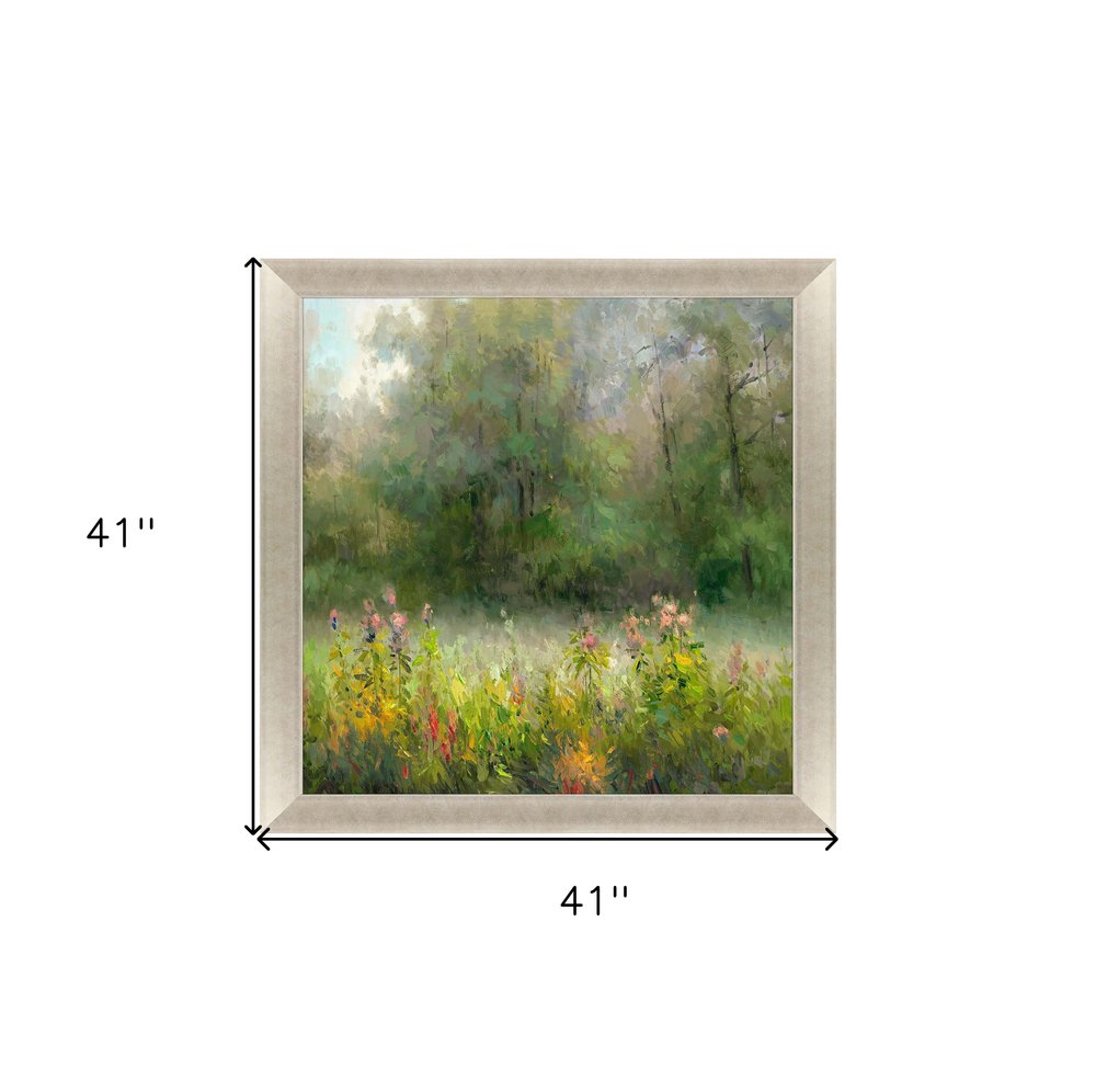 Wildflowers and Woods Gold Framed Print Wall Art