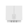 26" White Wood Wall Mounted Utlity Cabinet With Two Doors