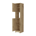 68" Light Brown Wood Accent Cabinet With Two Doors