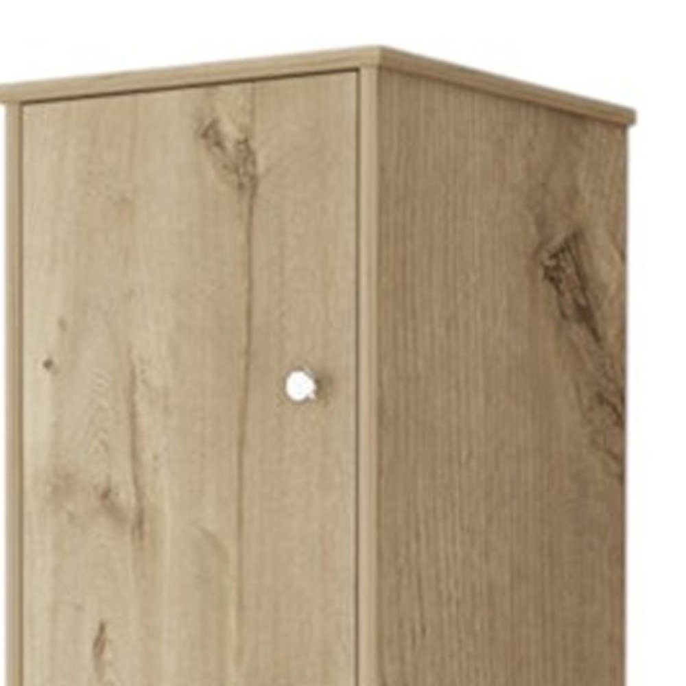 68" Light Brown Wood Accent Cabinet With Two Doors