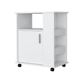 29" White Wood Accent Cabinet With Single Door
