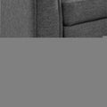 92" Dark Gray Polyester Blend Convertible Futon Sleeper Sofa With Black Legs