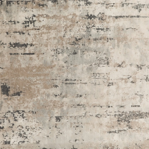 10' Beige and Gray Square Abstract Power Loom Area Rug